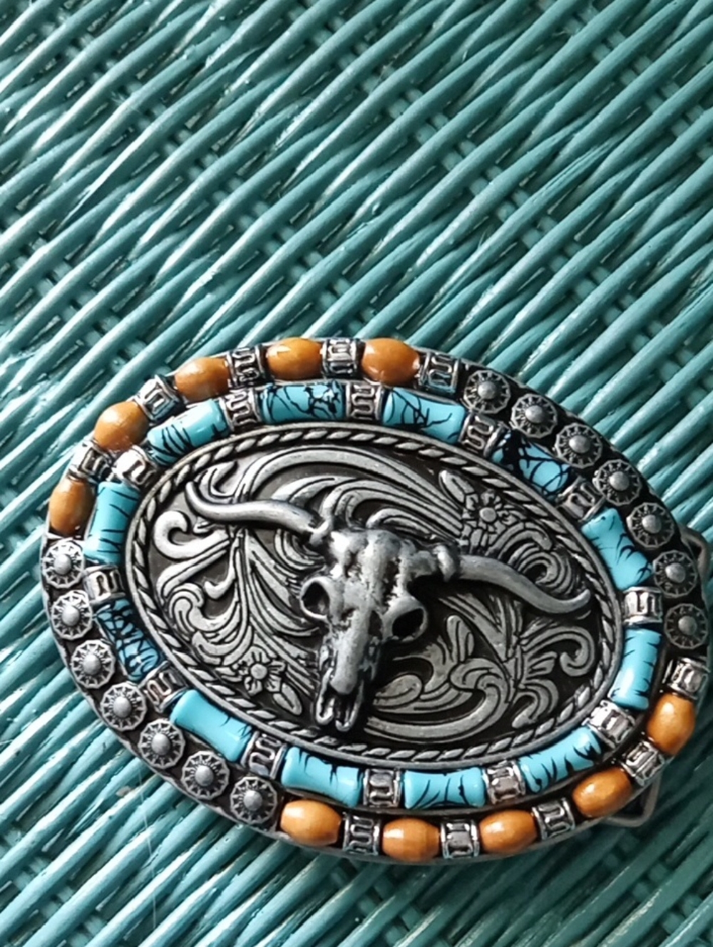 Western Cow Skull Belt Buckle